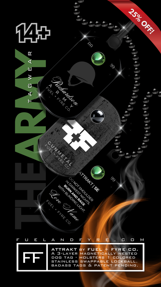 ATTRAKT SE | Magnetic Dog Tags | Army