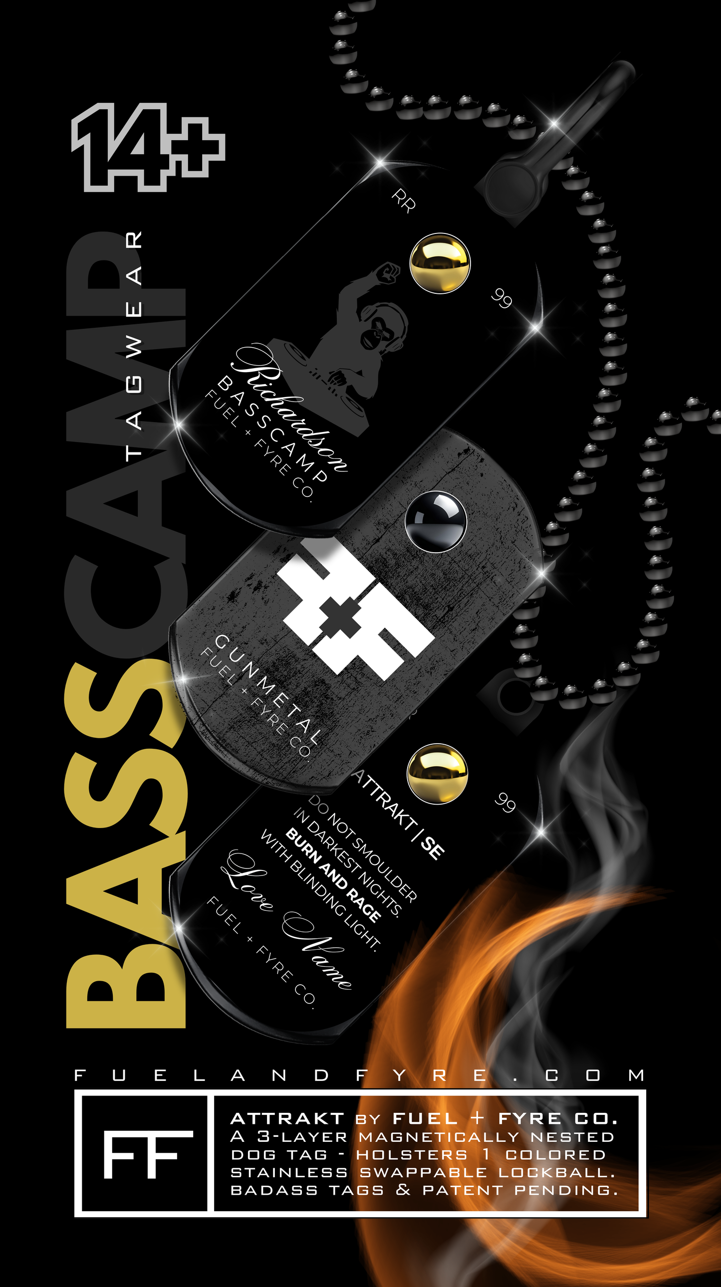 ATTRAKT SE | Magnetic Dog Tags | Basscamp