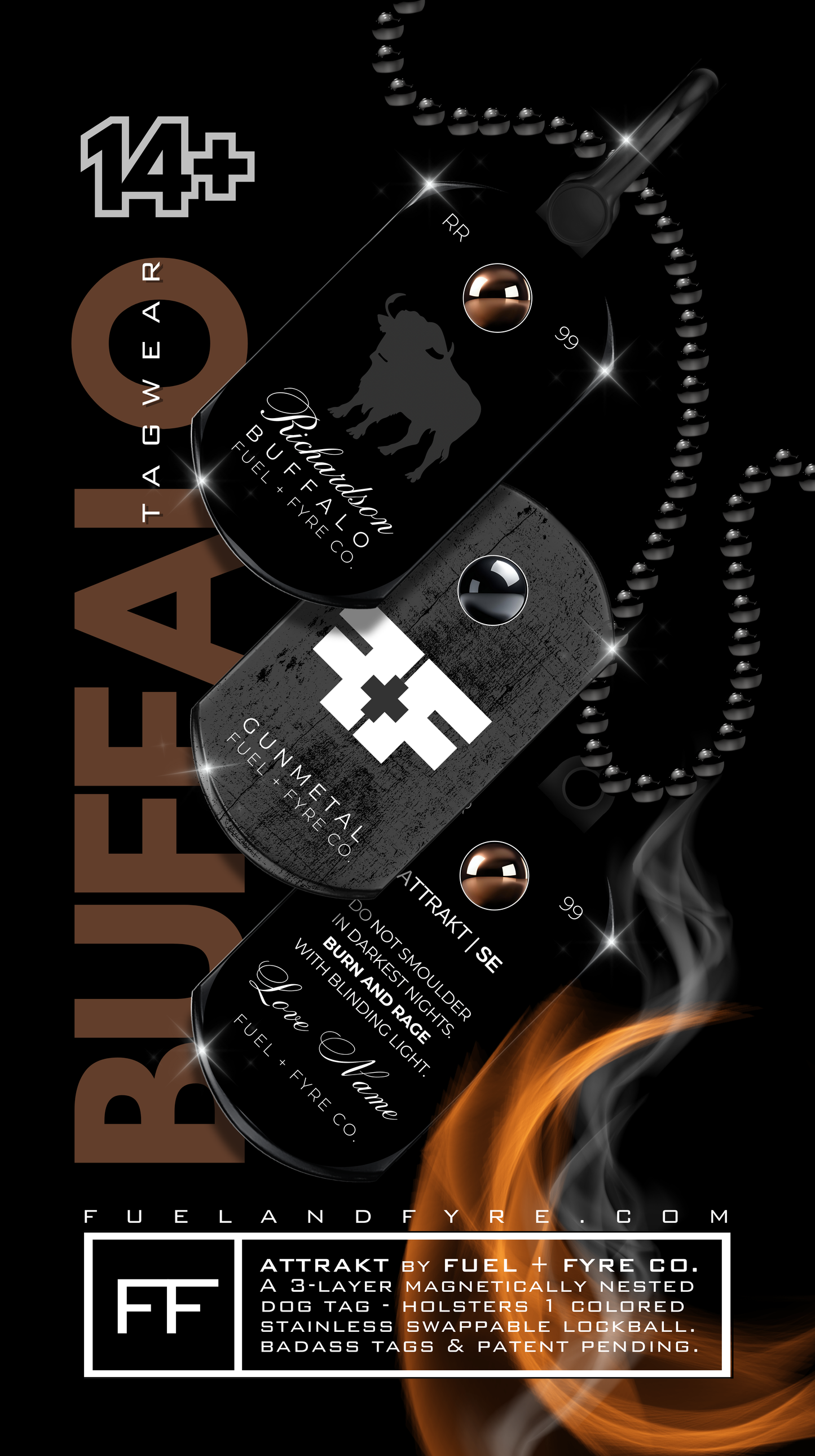 ATTRAKT SE | Magnetic Dog Tags | Buffalo