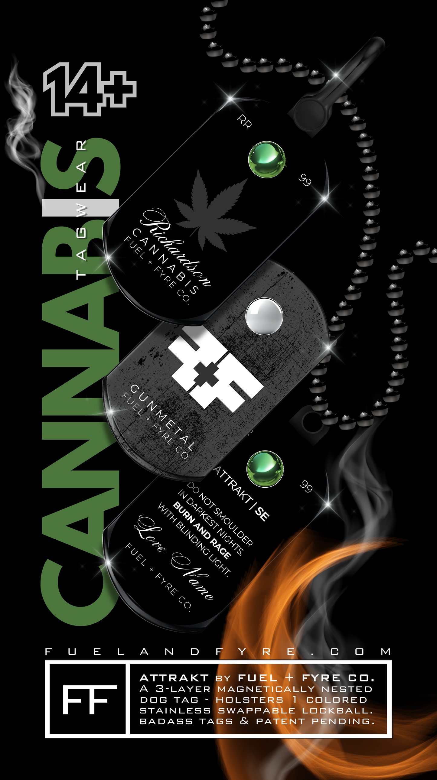 ATTRAKT SE | Magnetic Dog Tags | Cannabis