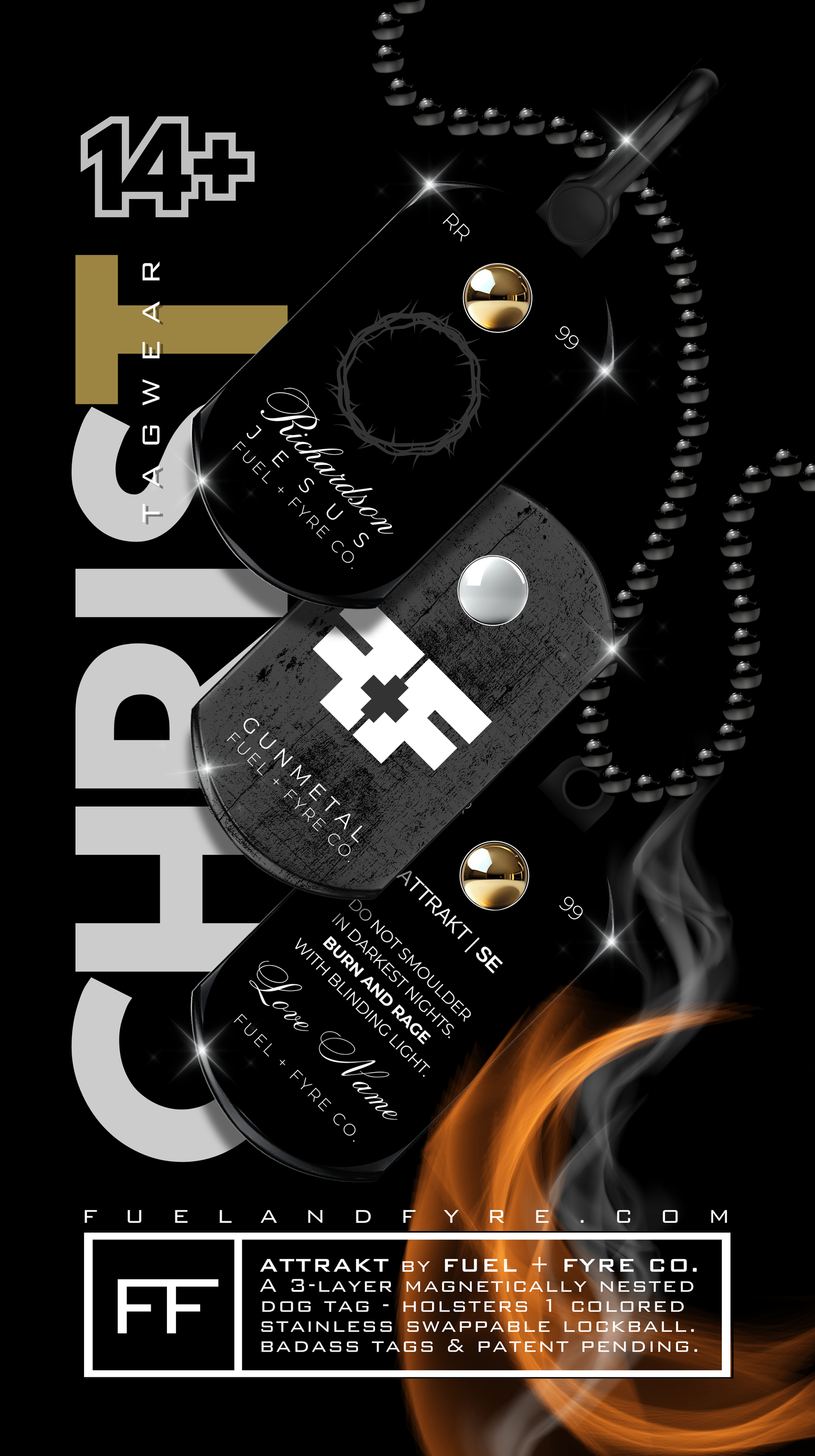 ATTRAKT SE | Magnetic Dog Tags | Christ