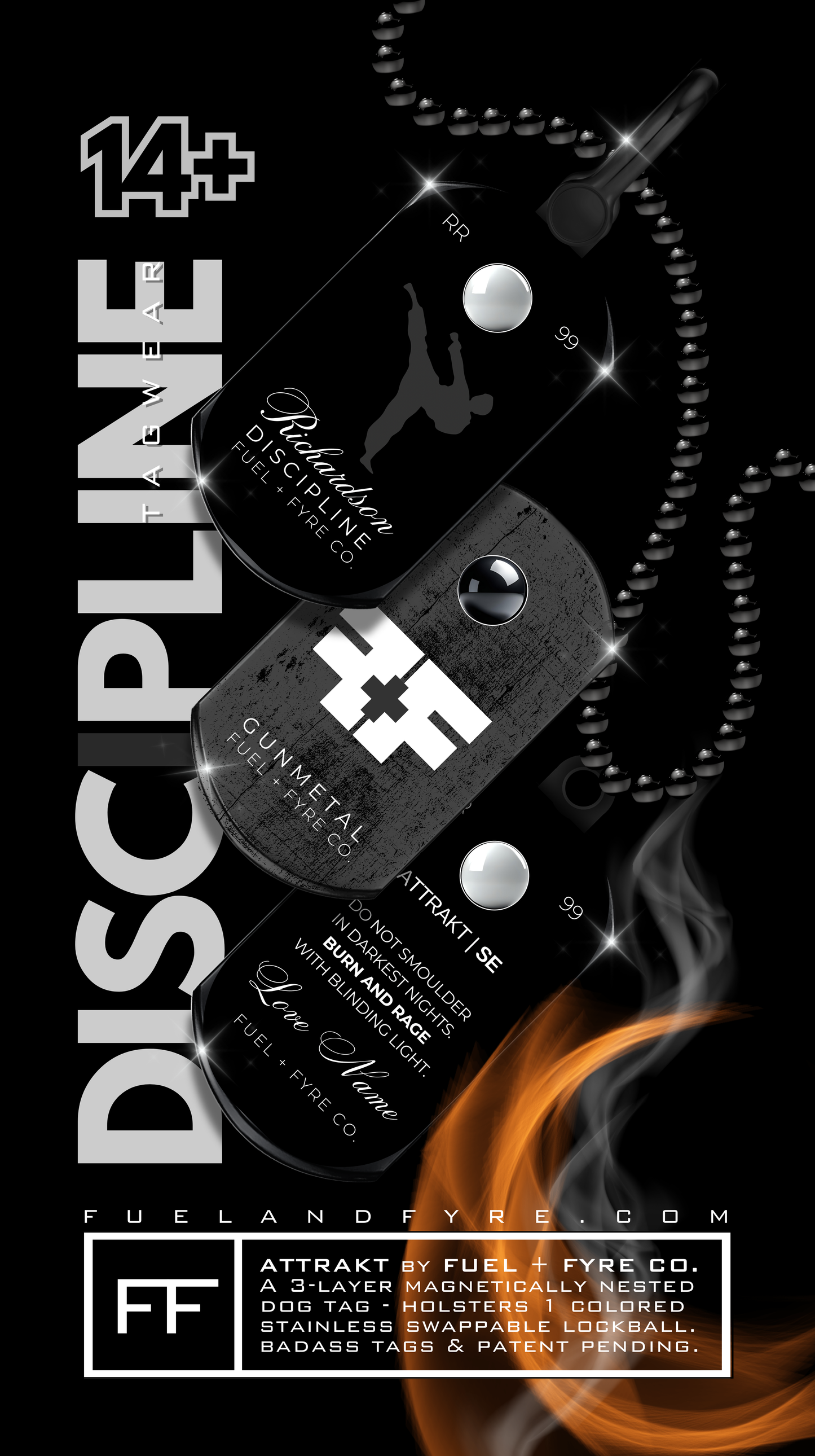 ATTRAKT SE | Magnetic Dog Tags | Discipline