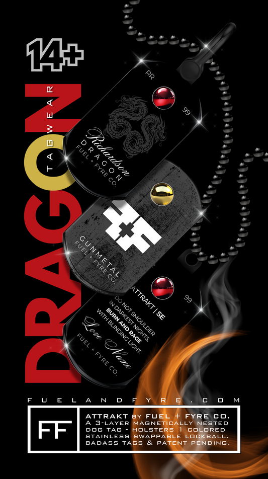 ATTRAKT SE | Magnetic Dog Tags | Dragon