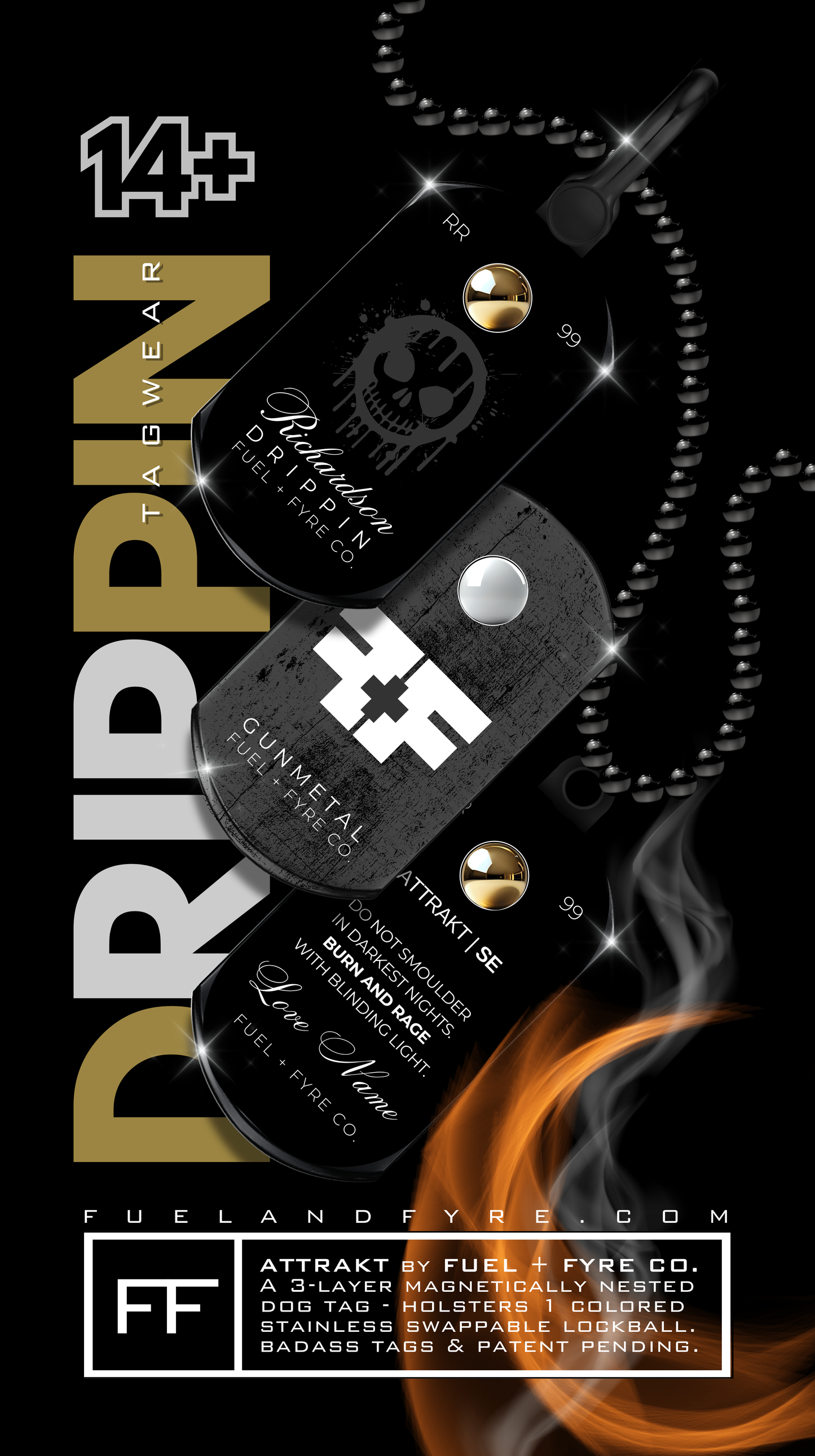 ATTRAKT SE | Magnetic Dog Tags | Drippin