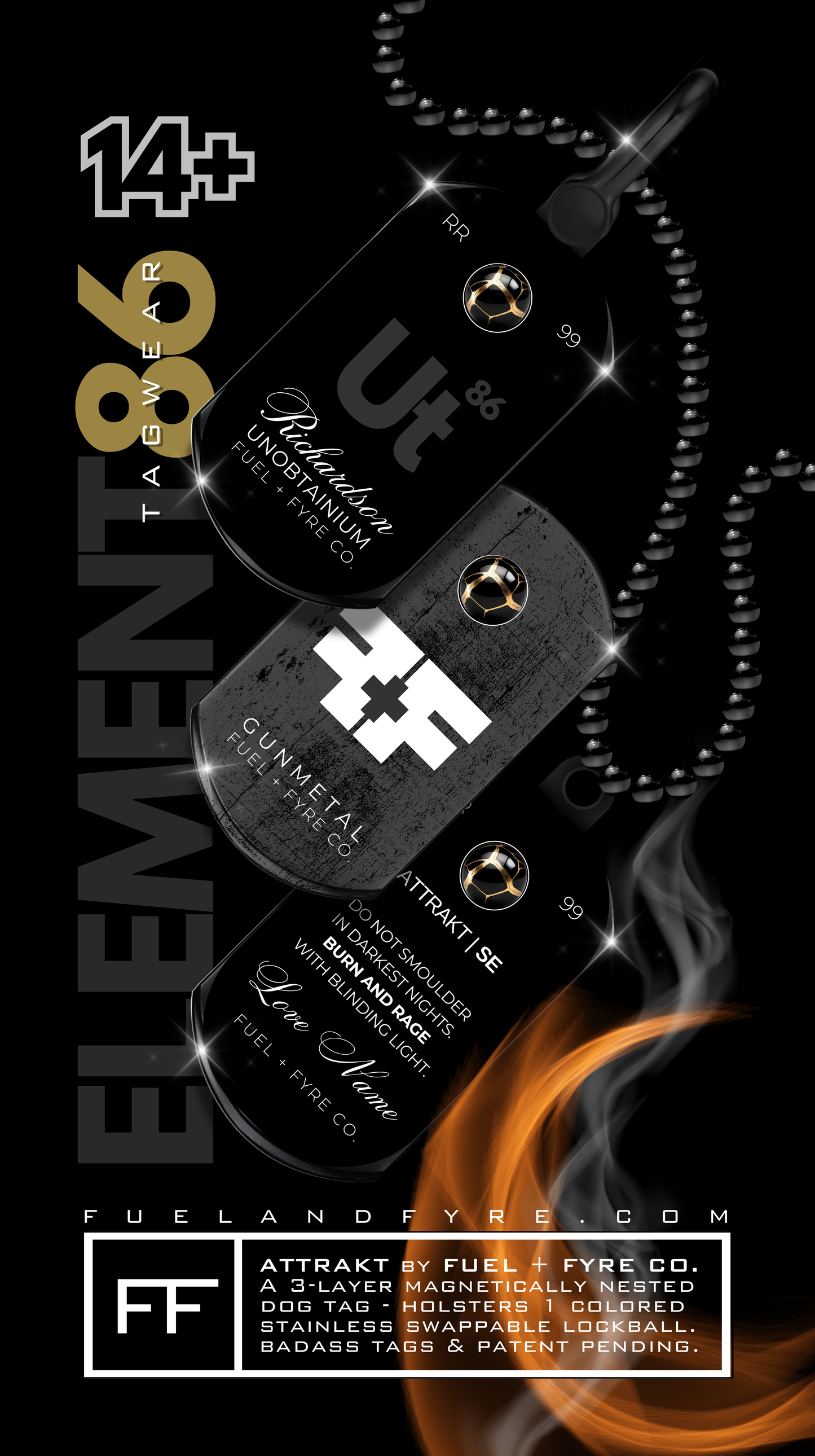 ATTRAKT SE | Magnetic Dog Tags | Element 86