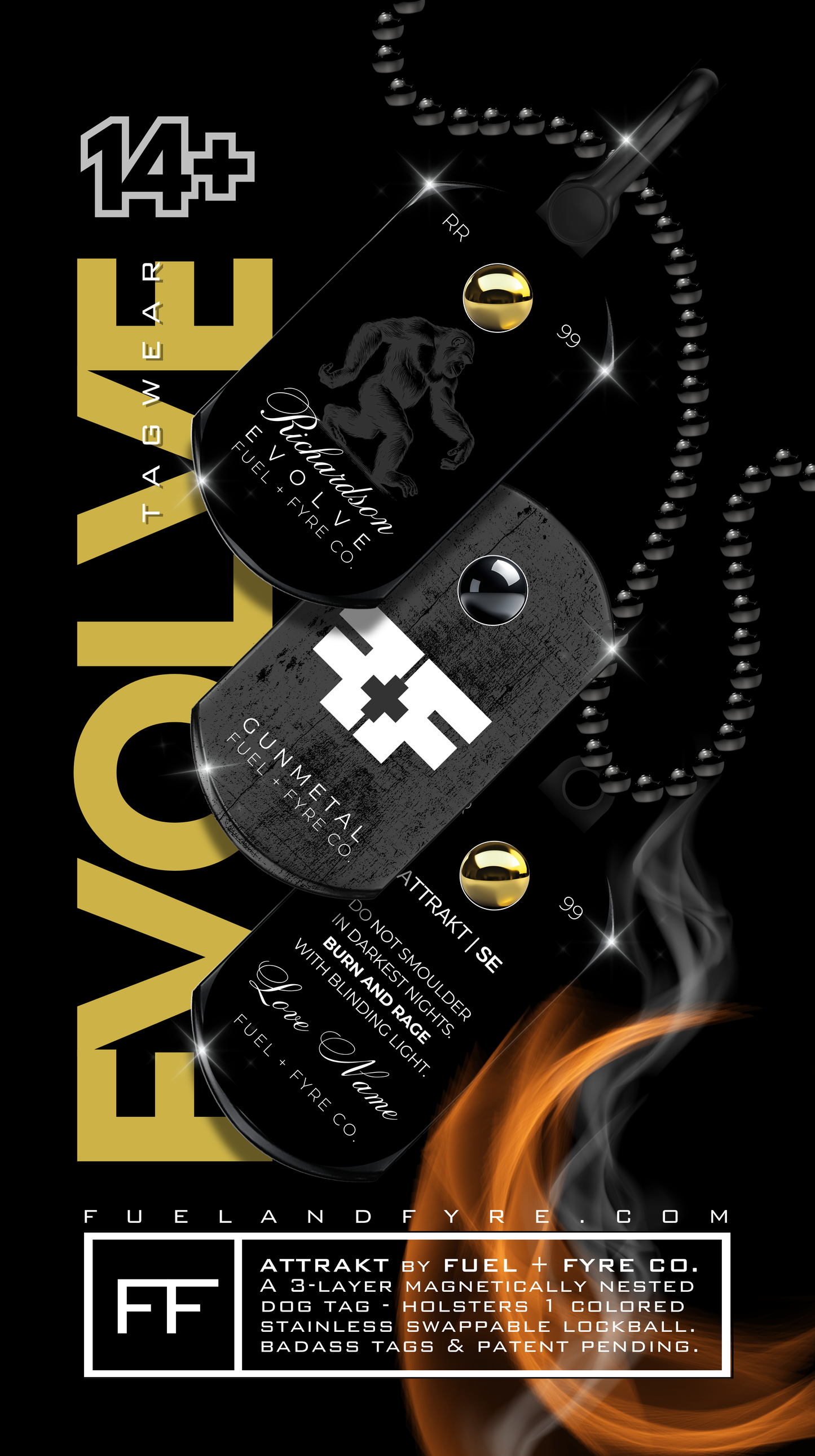 ATTRAKT SE | Magnetic Dog Tags | Evolve