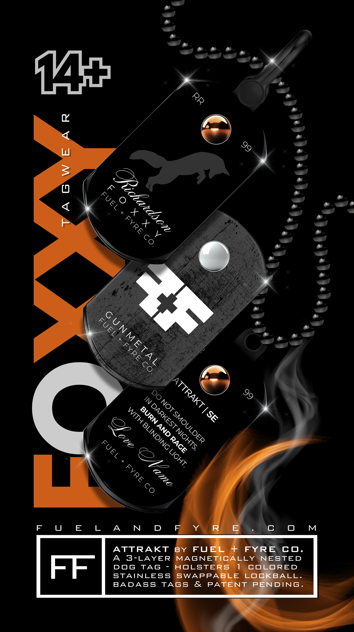 ATTRAKT SE | Magnetic Dog Tags | Foxxy