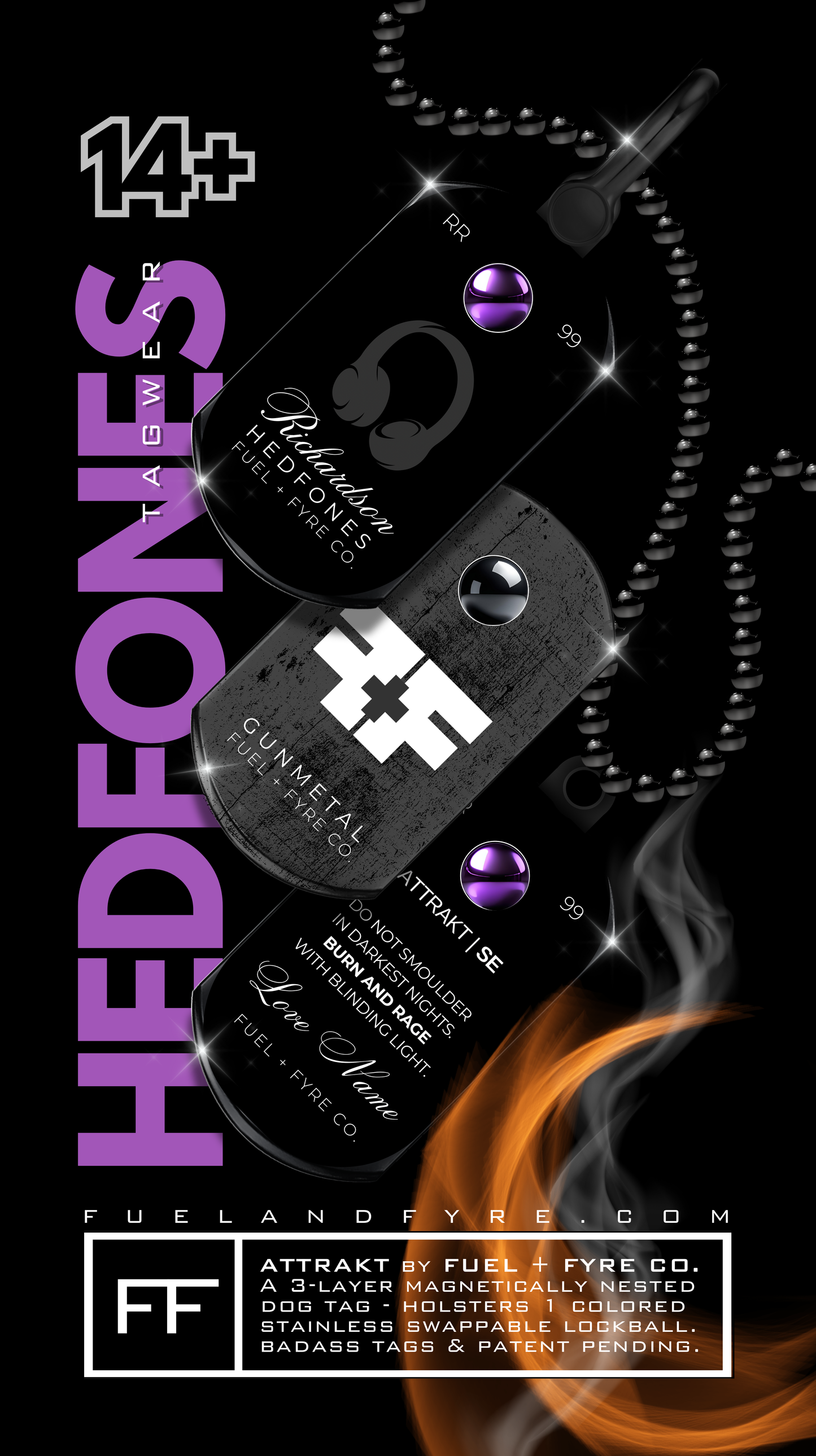 ATTRAKT SE | Magnetic Dog Tags | Hedfones