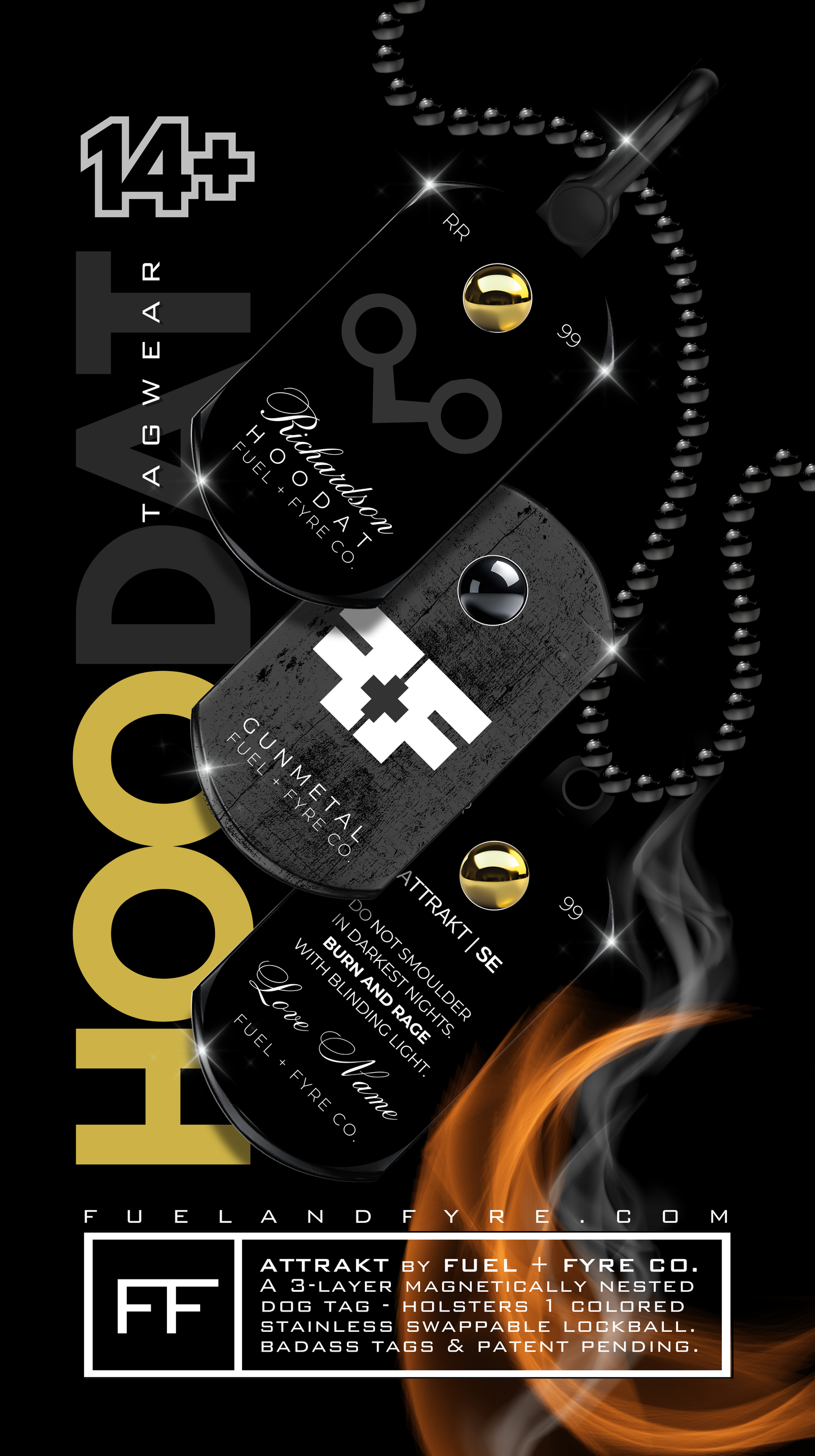 ATTRAKT SE | Magnetic Dog Tags | Hoodat