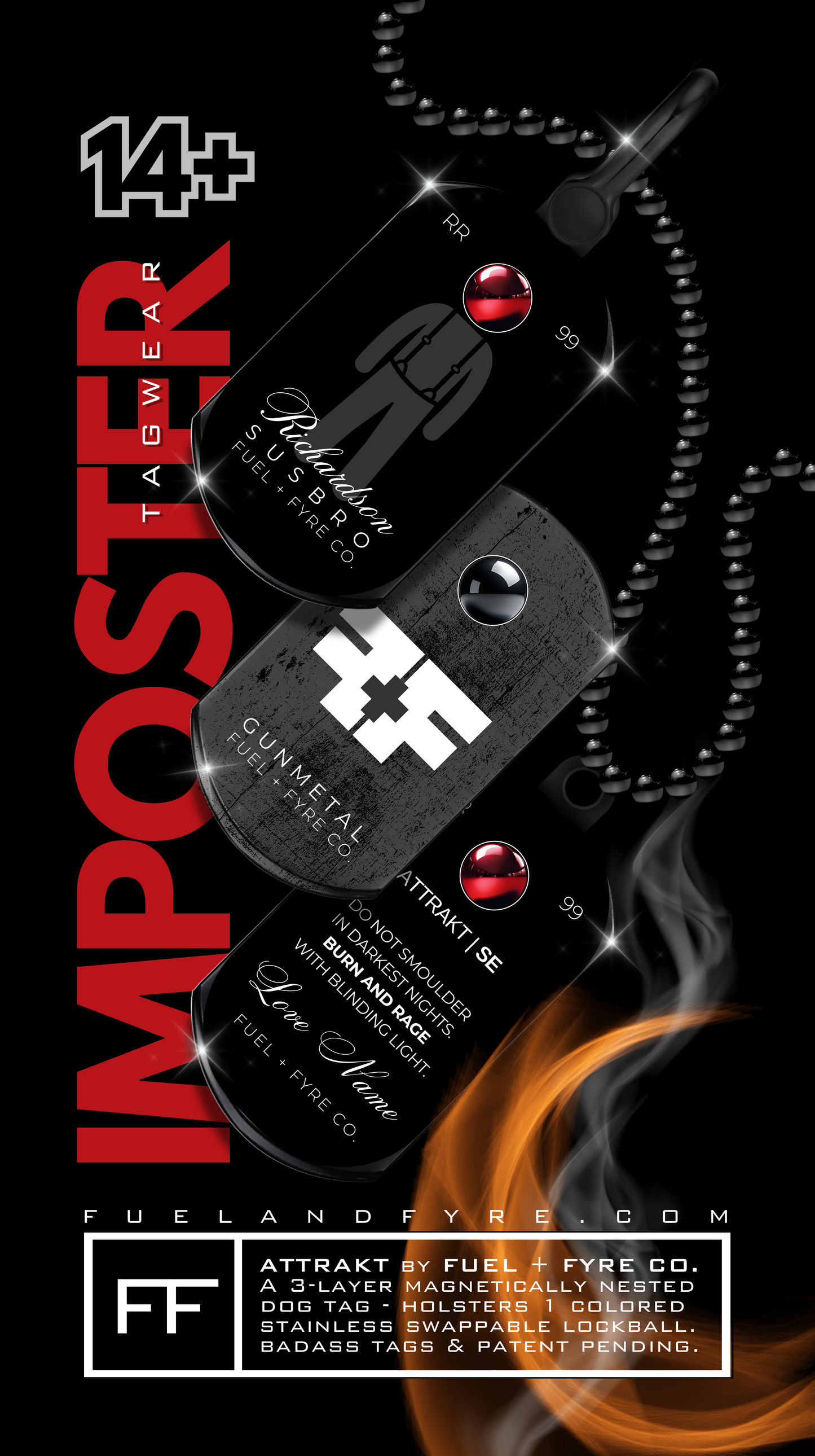 ATTRAKT SE | Magnetic Dog Tags | Imposter