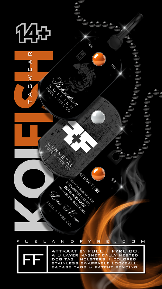 ATTRAKT SE | Magnetic Dog Tags | Koi Fish