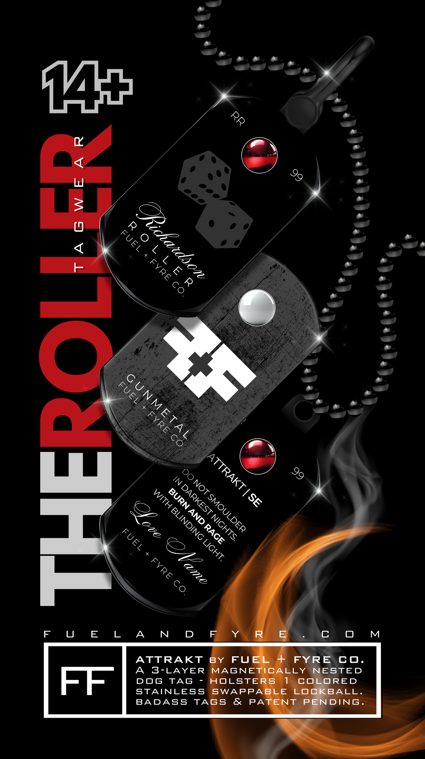 ATTRAKT SE | Magnetic Dog Tags | Roller