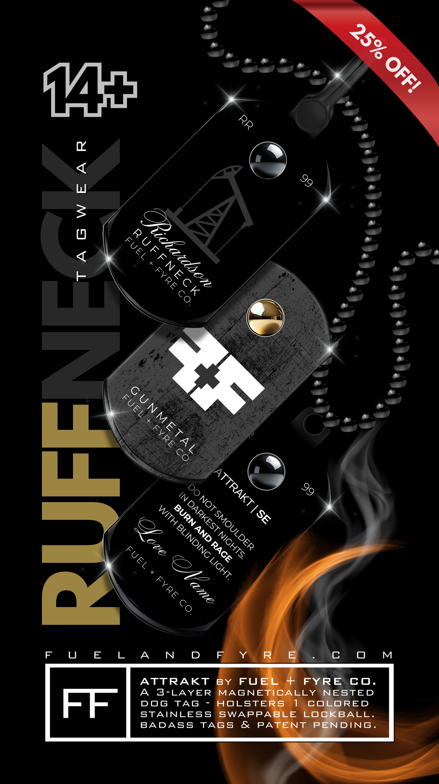 ATTRAKT SE | Magnetic Dog Tags | Ruffneck