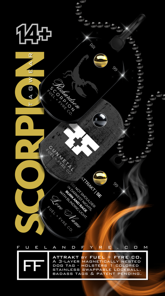 ATTRAKT SE | Magnetic Dog Tags | Scorpion