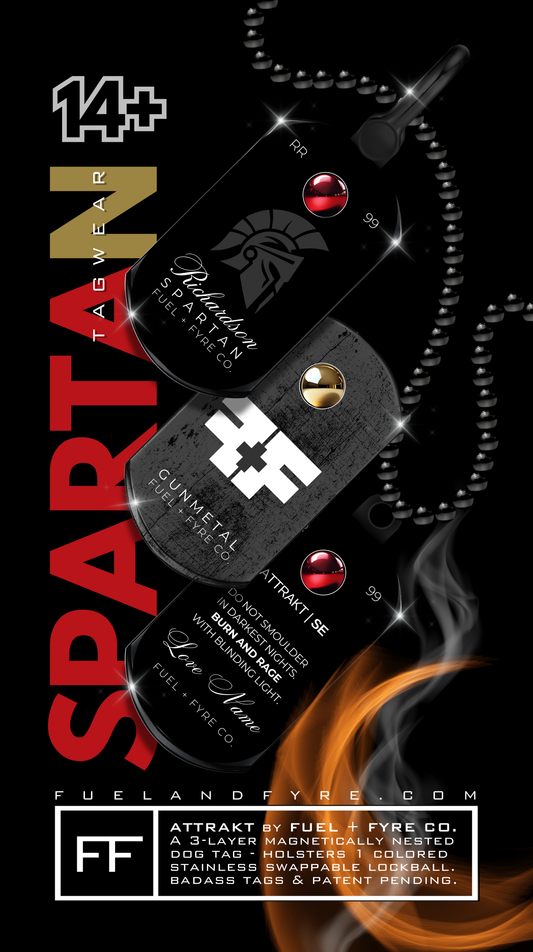 ATTRAKT SE | Magnetic Dog Tags | Spartan