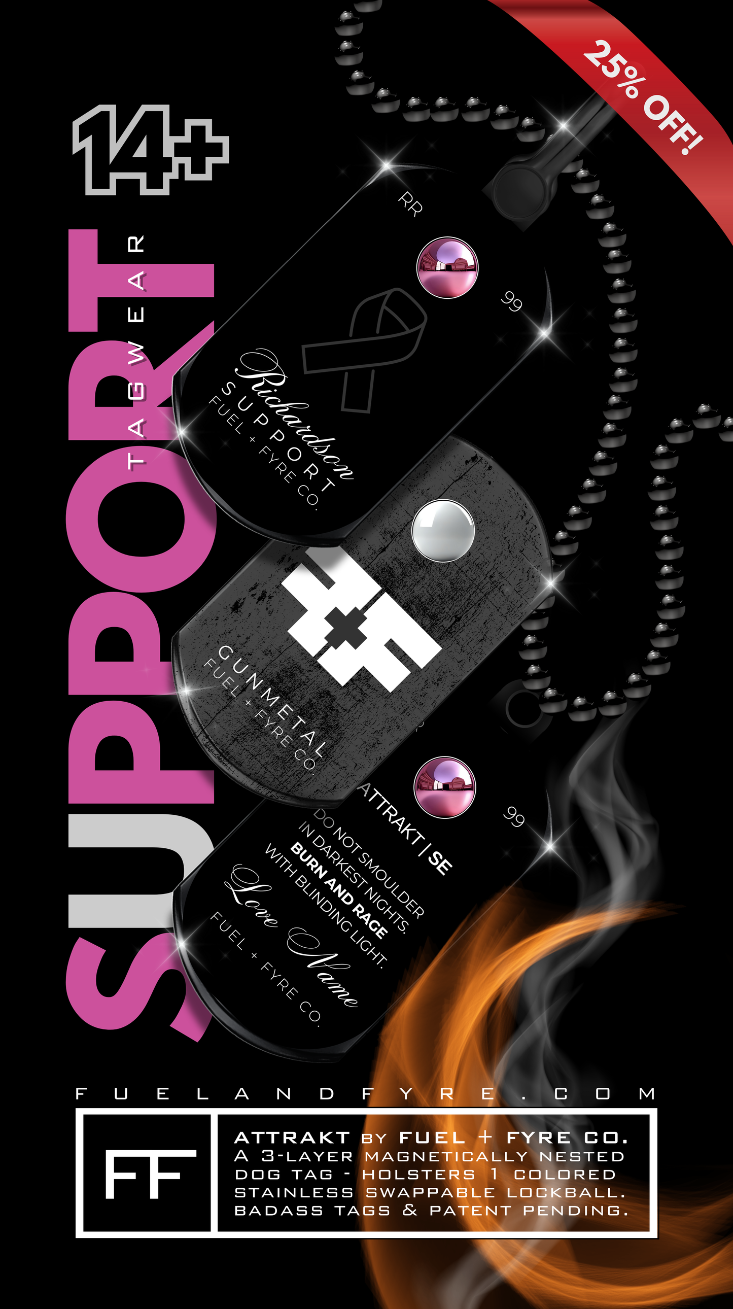 ATTRAKT SE | Magnetic Dog Tags | Support