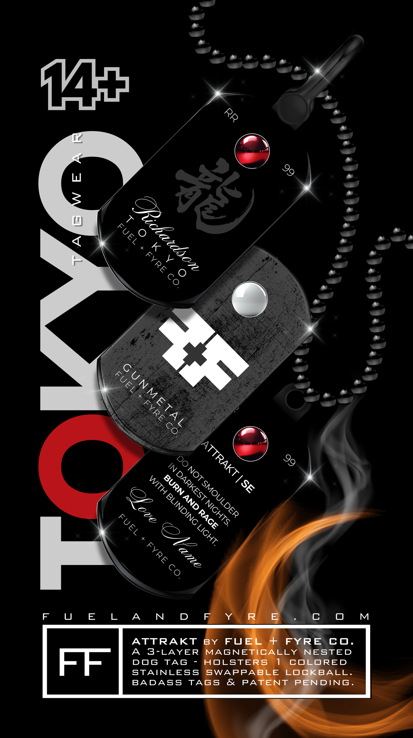 ATTRAKT SE | Magnetic Dog Tags | Tokyo