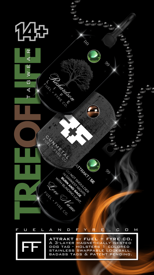 ATTRAKT SE | Magnetic Dog Tags | Tree of Life
