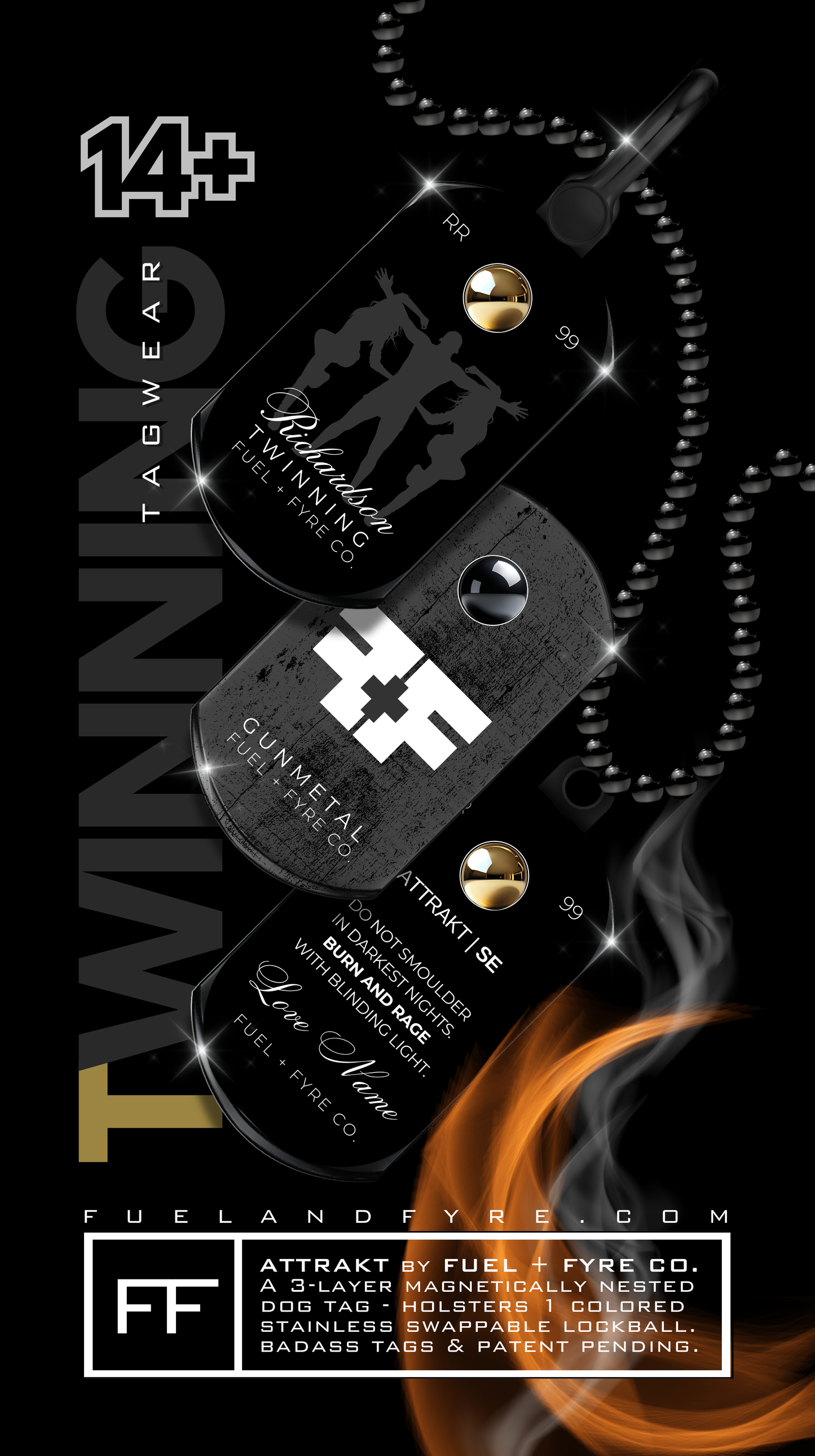 ATTRAKT SE | Magnetic Dog Tags | Twinning