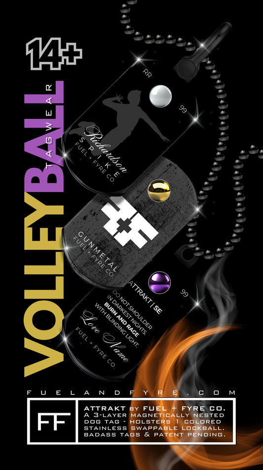 ATTRAKT SE | Magnetic Dog Tags | Volleyball