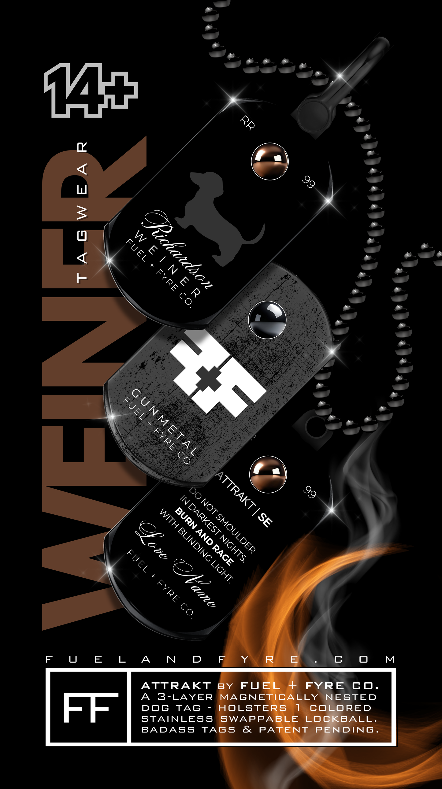 ATTRAKT SE | Magnetic Dog Tags | Weiner