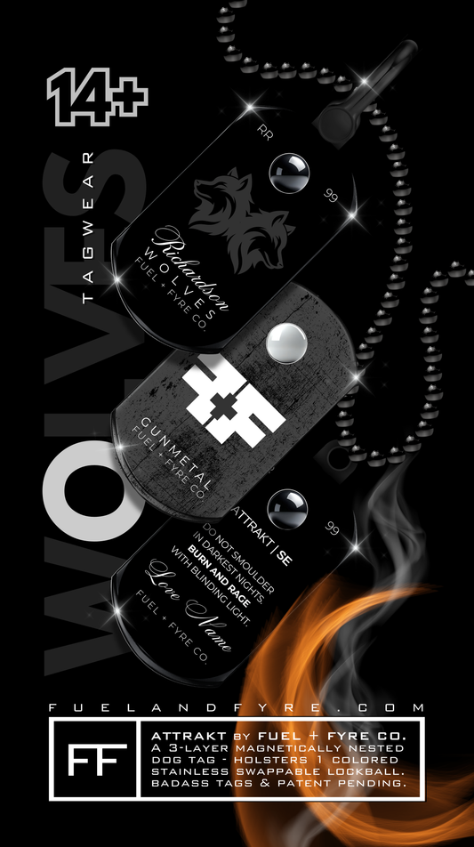 ATTRAKT SE | Magnetic Dog Tags | Wolves