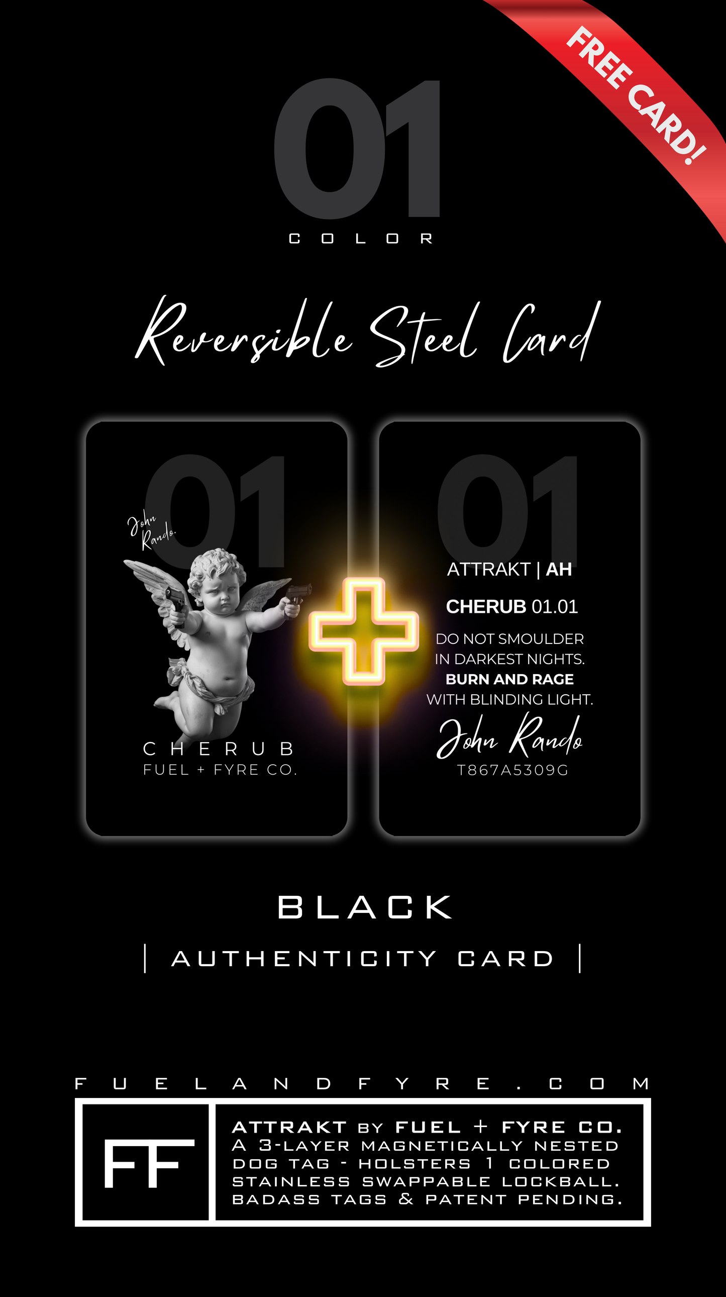 ATTRAKT LE | Magnetic Dog Tags | Cherub by John Rando | AH