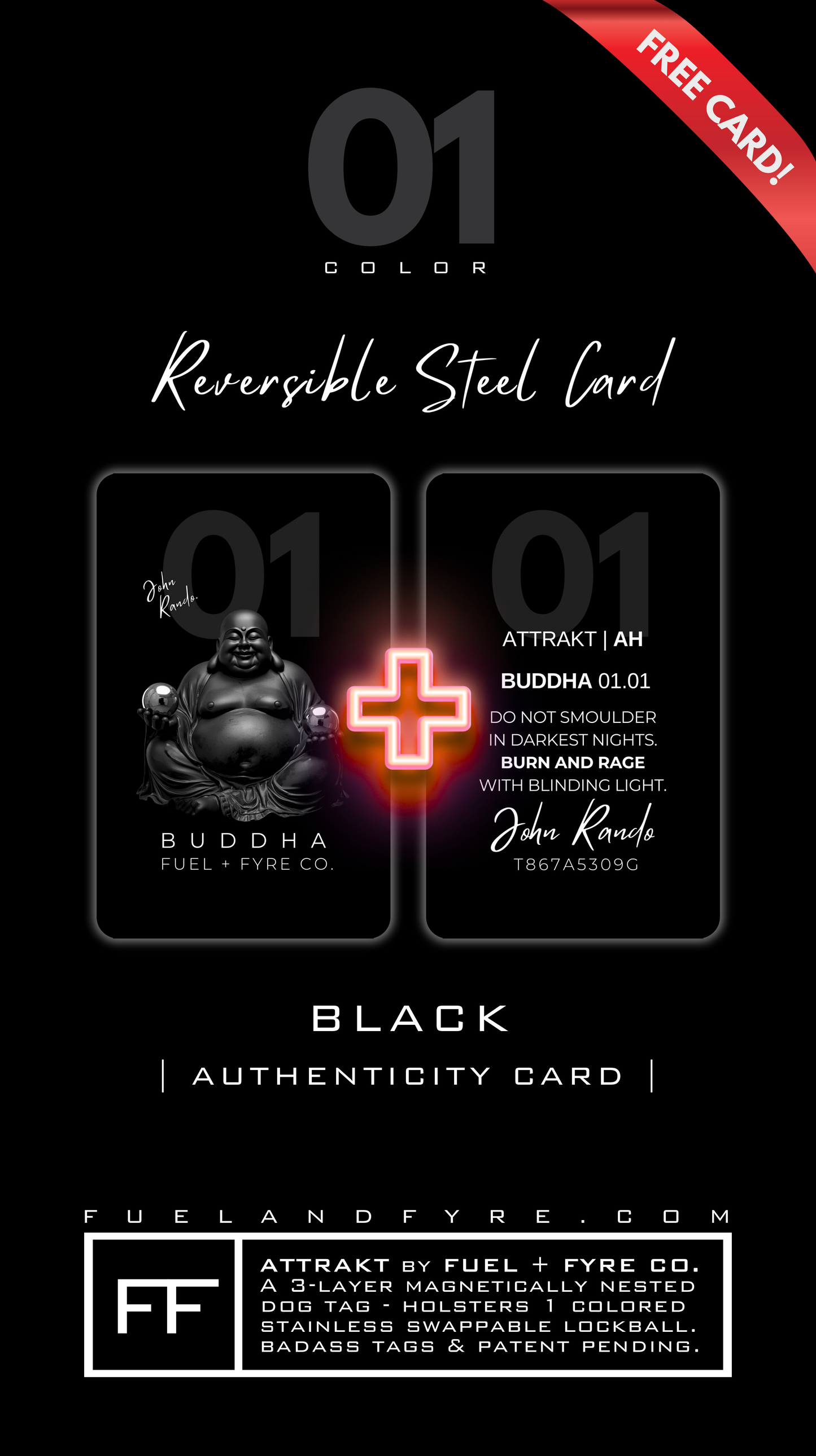 ATTRAKT LE | Magnetic Dog Tags | Buddha by John Rando | AH