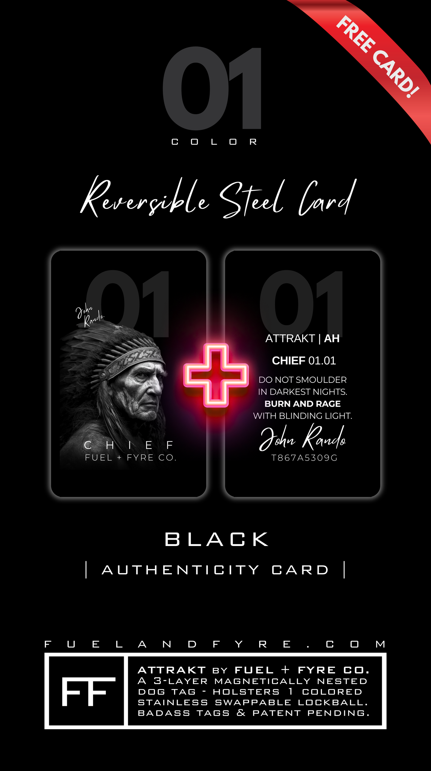 ATTRAKT LE | Magnetic Dog Tags | Chief by John Rando | AH