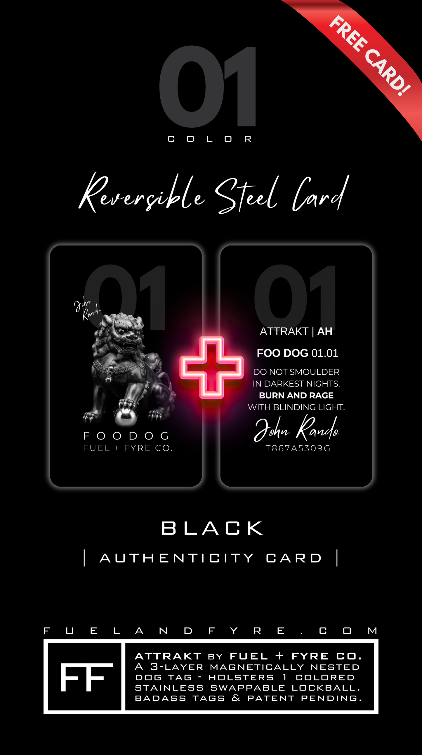 ATTRAKT LE | Magnetic Dog Tags | Foo Dog by John Rando | AH